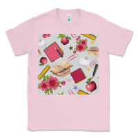 Bubblegum Pink back to school  seamless pattern Classic Tee - BundleAndBundleShop