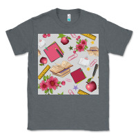 Charcoal Heather back to school  seamless pattern Classic Tee - BundleAndBundleShop