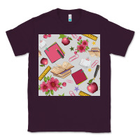 Plum back to school  seamless pattern Classic Tee - BundleAndBundleShop