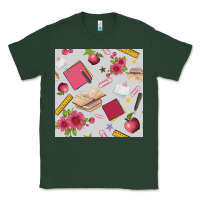 Sports Green back to school  seamless pattern Classic Tee - BundleAndBundleShop