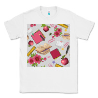 White back to school  seamless pattern Classic Tee - BundleAndBundleShop