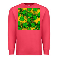 Cardinal St. Patricks clover pattern digital paper Premium Sweatshirt - BundleAndBundleShop