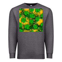 Charcoal Heather St. Patricks clover pattern digital paper Premium Sweatshirt - BundleAndBundleShop