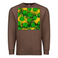 Chestnut St. Patricks clover pattern digital paper Premium Sweatshirt - BundleAndBundleShop