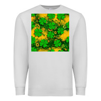 Dove Grey St. Patricks clover pattern digital paper Premium Sweatshirt - BundleAndBundleShop