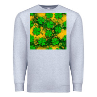 Heather Grey St. Patricks clover pattern digital paper Premium Sweatshirt - BundleAndBundleShop