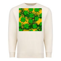 Sandshell St. Patricks clover pattern digital paper Premium Sweatshirt - BundleAndBundleShop