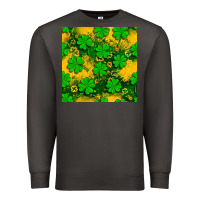Smoke St. Patricks clover pattern digital paper Premium Sweatshirt - BundleAndBundleShop