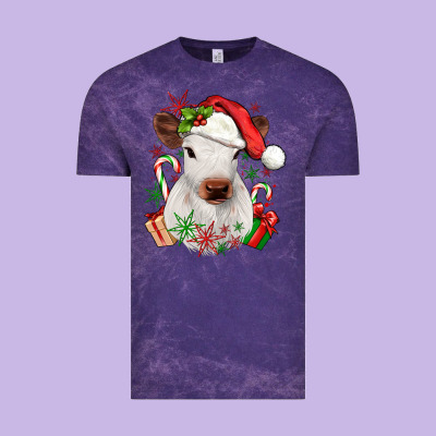 Christmas Heifer Vintage Tee Designed By Jahusdesignshop