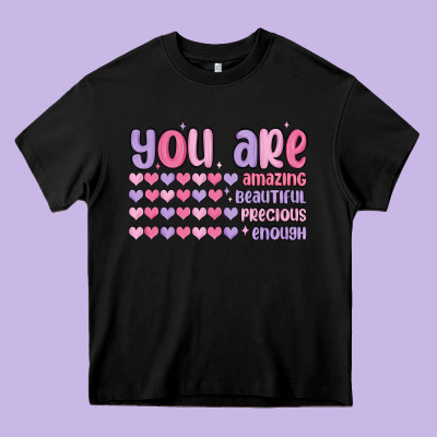 You Are Valentine Heavy Core Tee Designed By Maliassmallbusiness