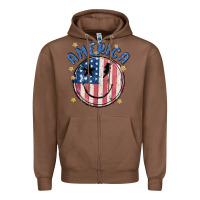 Chestnut America Zipper Hoodie - MaliasSmallBusiness