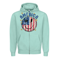 Seafoam America Zipper Hoodie - MaliasSmallBusiness