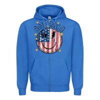 True Royal America Zipper Hoodie - MaliasSmallBusiness