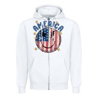 White America Zipper Hoodie - MaliasSmallBusiness