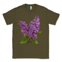 Army Green Purple Lilac Flower Classic Tee - LillyAllenDesigns