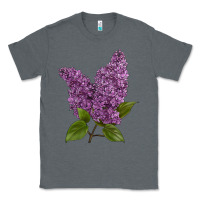Charcoal Heather Purple Lilac Flower Classic Tee - LillyAllenDesigns