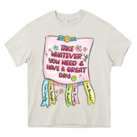 Cream take whatever you need  have a great day Heavy Core Tee - MaliasSmallBusiness