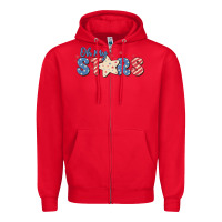 Red oh my stars Zipper Hoodie - MaliasSmallBusiness