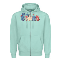 Seafoam oh my stars Zipper Hoodie - MaliasSmallBusiness