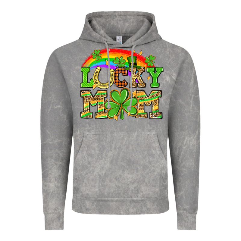 One Lucky Mom St. Patricks Day Vintage Hoodie by Neo Western | Teevron
