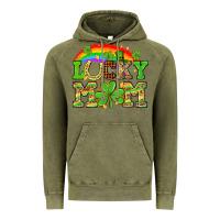 Vintage Olive One lucky mom St. Patricks Day Vintage Hoodie - Neo Western