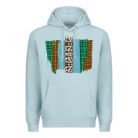 Blue Mist Western Farm Life Cowhide Brush Strokes Premium Hoodie - Bettercallsaul