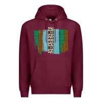 Burgundy Western Farm Life Cowhide Brush Strokes Premium Hoodie - Bettercallsaul