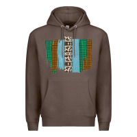 Coffee Western Farm Life Cowhide Brush Strokes Premium Hoodie - Bettercallsaul