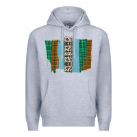 Heather Grey Western Farm Life Cowhide Brush Strokes Premium Hoodie - Bettercallsaul
