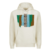 Oatmeal Heather Western Farm Life Cowhide Brush Strokes Premium Hoodie - Bettercallsaul