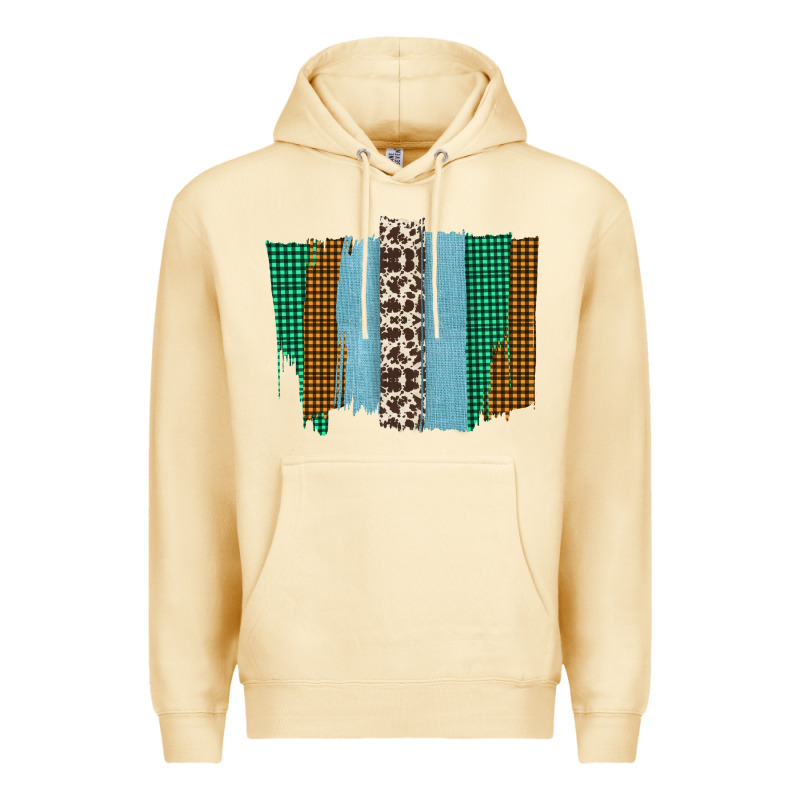 Western Farm Life Cowhide Brush Strokes Premium Hoodie by Bettercallsaul | Teevron
