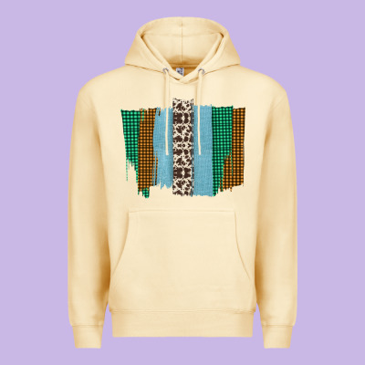 Western Farm Life Cowhide Brush Strokes Premium Hoodie Designed By Bettercallsaul