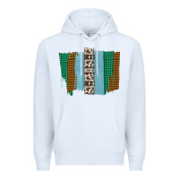 White Western Farm Life Cowhide Brush Strokes Premium Hoodie - Bettercallsaul