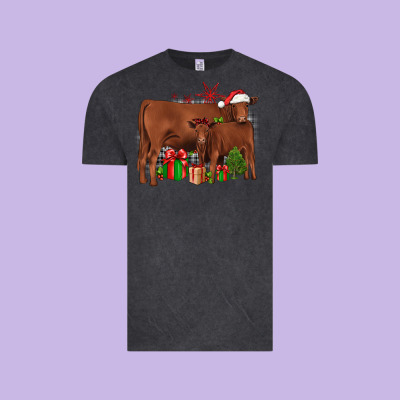 Christmas Gelbvieh Vintage Tee Designed By Jahusdesignshop
