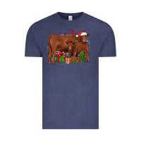 Vintage Denim Christmas Gelbvieh Vintage Tee - JahusDesignShop