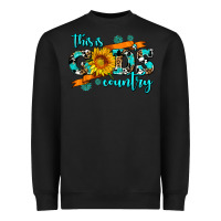Black this is gods country sunflower Heavyweight Sweatshirt - AdoDesignShop