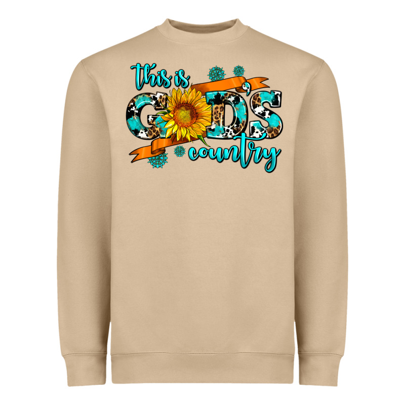 This Is Gods Country Sunflower Heavyweight Sweatshirt by AdoDesignShop | Teevron