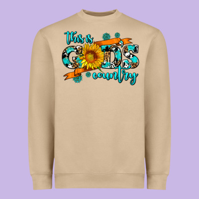 This Is Gods Country Sunflower Heavyweight Sweatshirt Designed By Adodesignshop