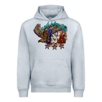 Heather Grey God bless the USA Eagle 4th of july Urban Hoodie - HowdyJamesFarm