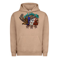 Pigment Burro God bless the USA Eagle 4th of july Urban Hoodie - HowdyJamesFarm