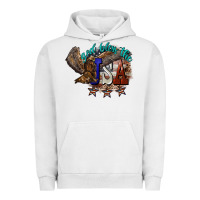 Pigment Lunar Rock God bless the USA Eagle 4th of july Urban Hoodie - HowdyJamesFarm