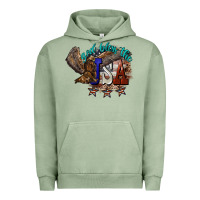 Pigment Oil Green God bless the USA Eagle 4th of july Urban Hoodie - HowdyJamesFarm