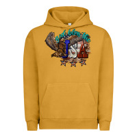 Pigment Peanut Butter God bless the USA Eagle 4th of july Urban Hoodie - HowdyJamesFarm
