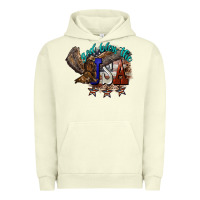 Pigment Pistachio God bless the USA Eagle 4th of july Urban Hoodie - HowdyJamesFarm