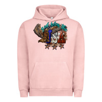 Pigment Salmon God bless the USA Eagle 4th of july Urban Hoodie - HowdyJamesFarm