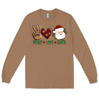 Toasted Coconut peace love Santa Long Sleeve Tee - AdoDesignShop