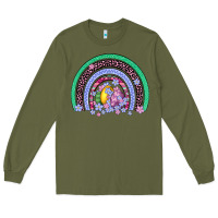 Army Green easter egg rainbow Long Sleeve Tee - Artiststas
