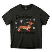 Asphalt dachshund through the snow Heavy Core Tee - MaliasSmallBusiness