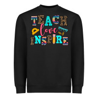 Black teach love inspire Heavyweight Sweatshirt - AdoDesignShop