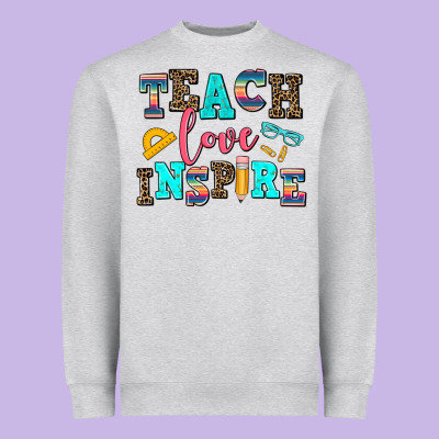 Teach Love Inspire Heavyweight Sweatshirt Designed By Adodesignshop